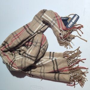 Nwt Steve Madden Plaid Scarf